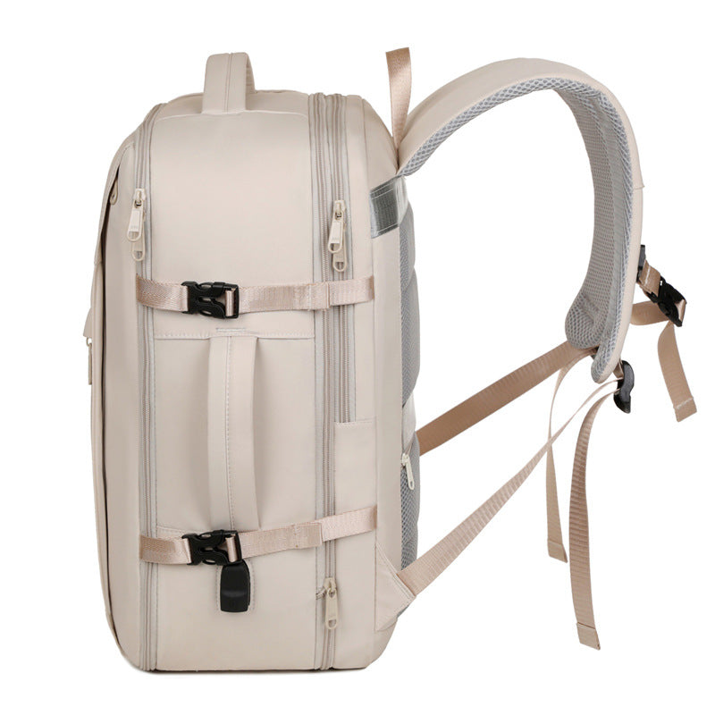 ✨LAST DAY 49% OFF🔥🎒Grey Leather Waterproof Anti-Theft Business Backpack - Large Travel & Hiking Carry-On for Men ✈️