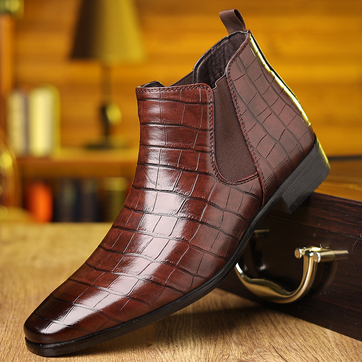 🔥Father's Day Pre-sale - 50% OFF🔥Men's Pointed Chelsea Boots, Men's Crocodile Boots