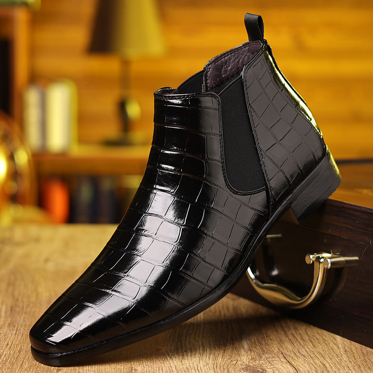 🔥Father's Day Pre-sale - 50% OFF🔥Men's Pointed Chelsea Boots, Men's Crocodile Boots