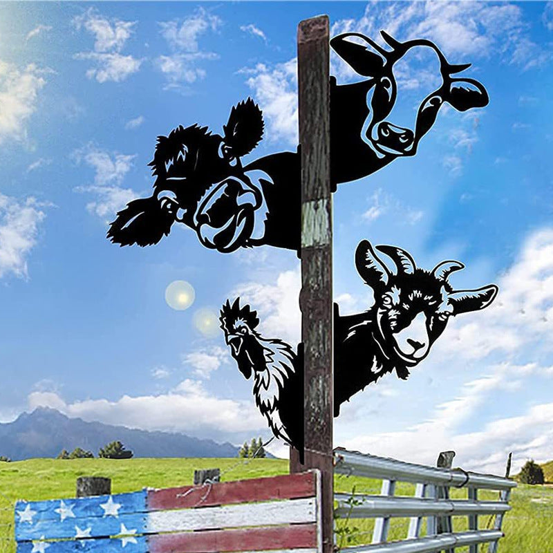 🔥Clearance Sale🔥Funny Farm Peeping Animal Metal Art(Buy 4 Free Shipping)