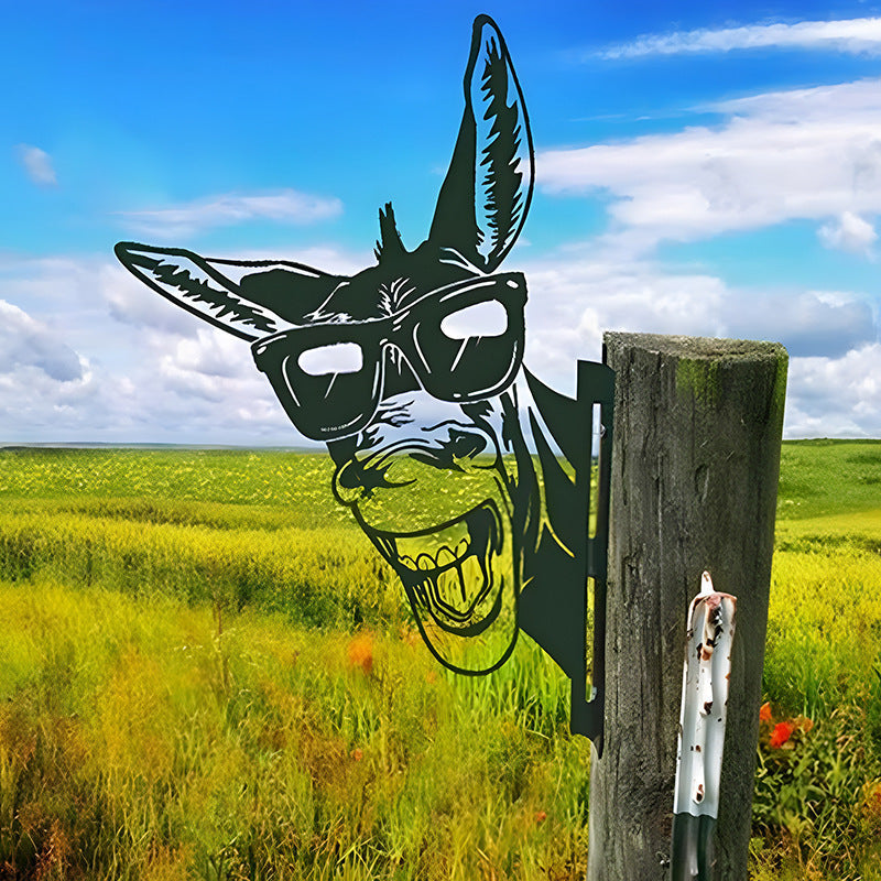 🔥Clearance Sale🔥Funny Farm Peeping Animal Metal Art(Buy 4 Free Shipping)