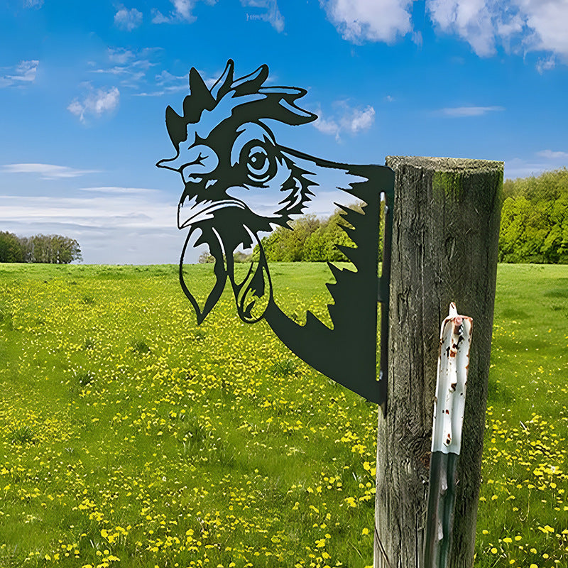 🔥Clearance Sale🔥Funny Farm Peeping Animal Metal Art(Buy 4 Free Shipping)