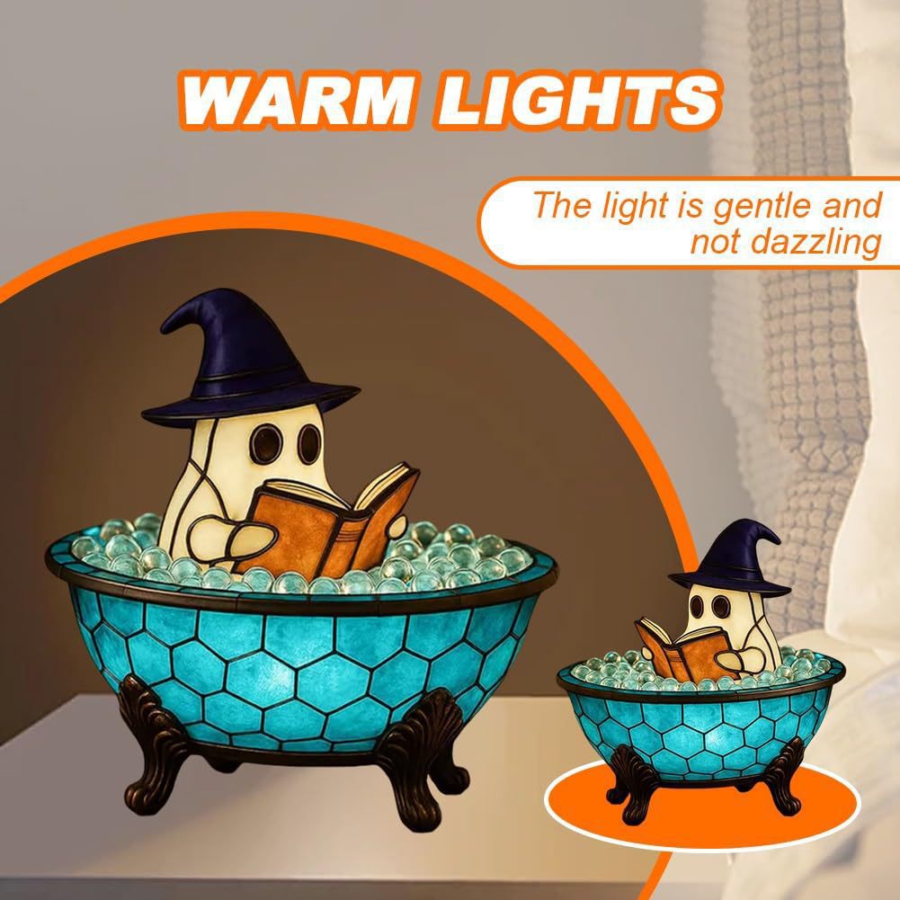 🔥Halloween Pre-sale🎃-3D Physical Ghost Bubble Bath Lamp, Ghost-Themed Bathtub Accent Lamp for Halloween Party or Gift