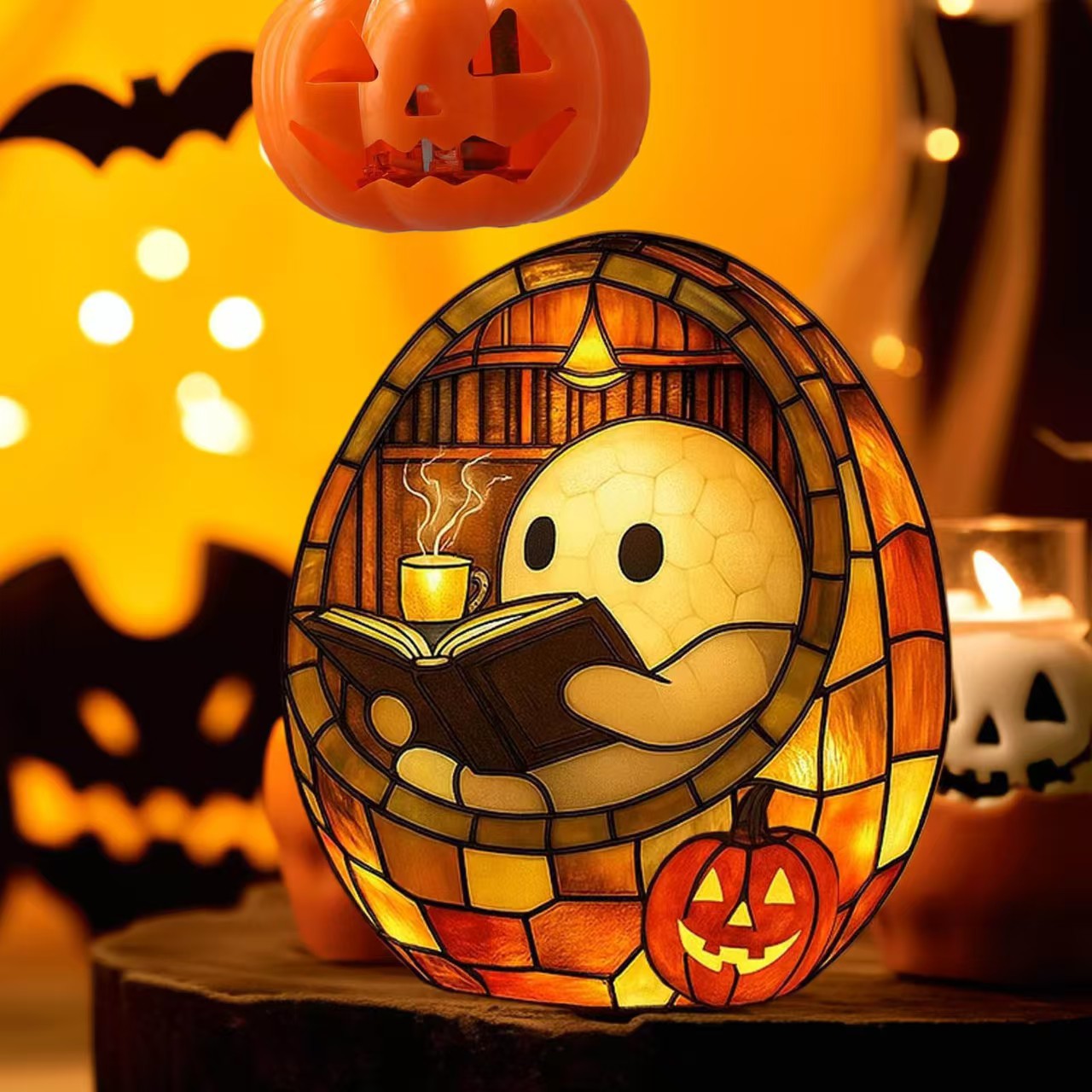 🔥Halloween Pre-sale🎃-3D Physical Ghost Bubble Bath Lamp, Ghost-Themed Bathtub Accent Lamp for Halloween Party or Gift
