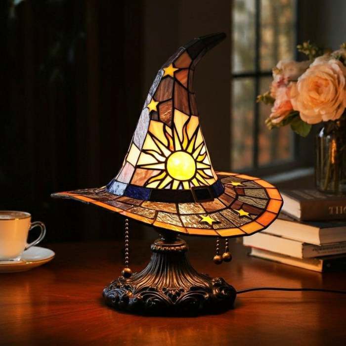 🔥Hot sale🔥Witch hat lamp decoration ornaments led light ornaments creative🌟