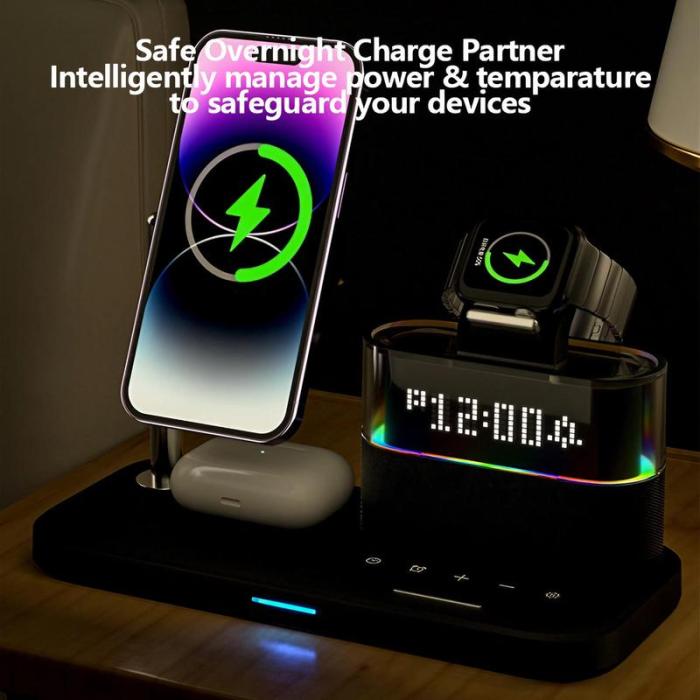 🔥Limited Time 50% OFF🔥5-in-1 Wireless Multifunctional Charger with Clock