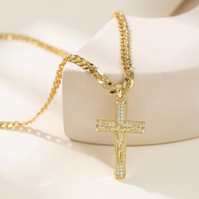 💖Mother's Day sales 49% OFF💖Holylegend 14k Gold-Rope Chain with Jesus Christ Crucifix