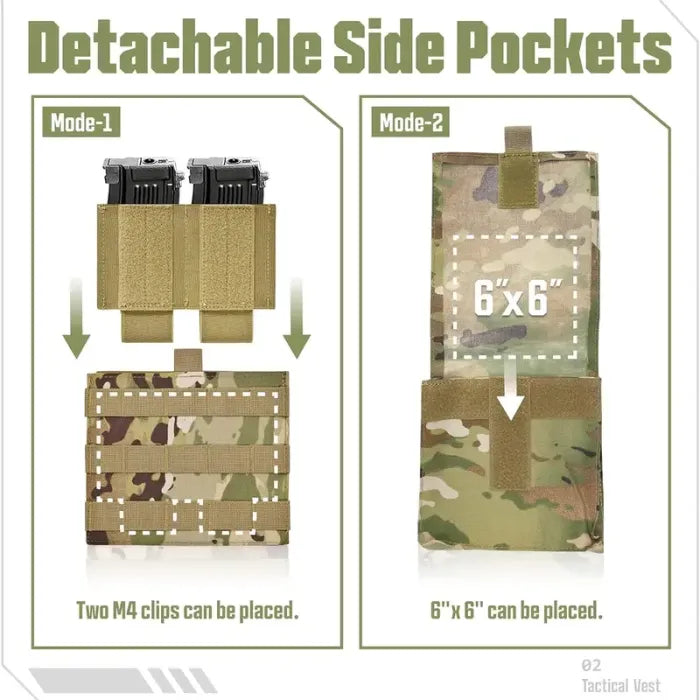 🔥Limited Time 50% OFF🔥GFIRE Quick Release Plate Carrier Vest Molle Vest Adjustable Breathable