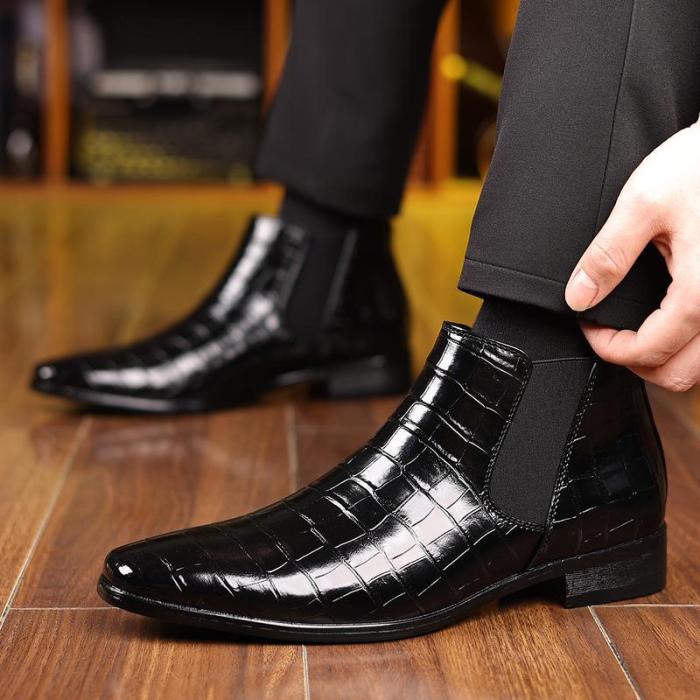🔥Father's Day Pre-sale - 50% OFF🔥Men's Pointed Chelsea Boots, Men's Crocodile Boots