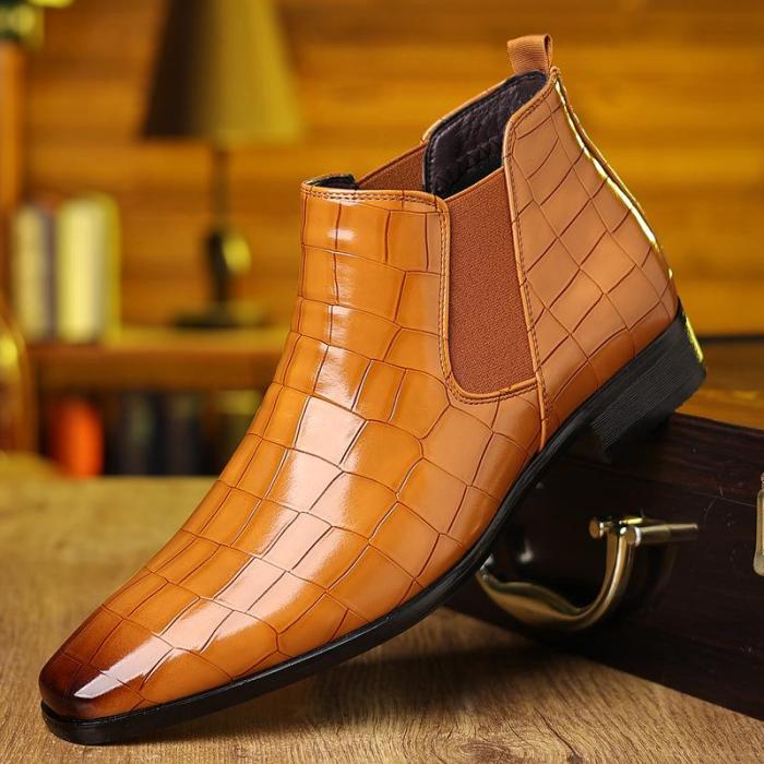 🔥Father's Day Pre-sale - 50% OFF🔥Men's Pointed Chelsea Boots, Men's Crocodile Boots