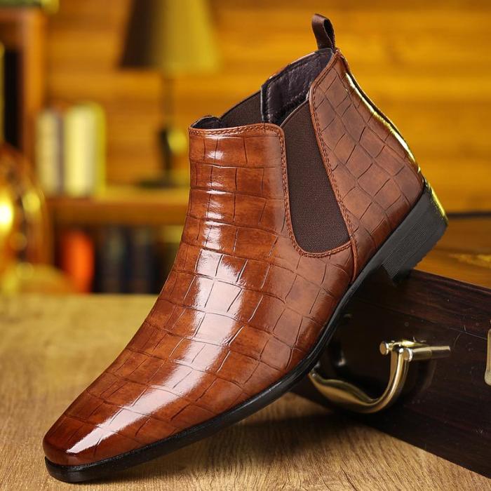 🔥Father's Day Pre-sale - 50% OFF🔥Men's Pointed Chelsea Boots, Men's Crocodile Boots