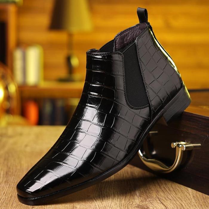 🔥Father's Day Pre-sale - 50% OFF🔥Men's Pointed Chelsea Boots, Men's Crocodile Boots