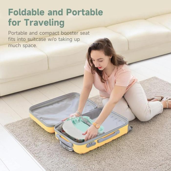 🔥Limited Time 50% OFF🔥Baby Booster Seat, Portable Toddler High Chair with Removable Tray & Seat Pad