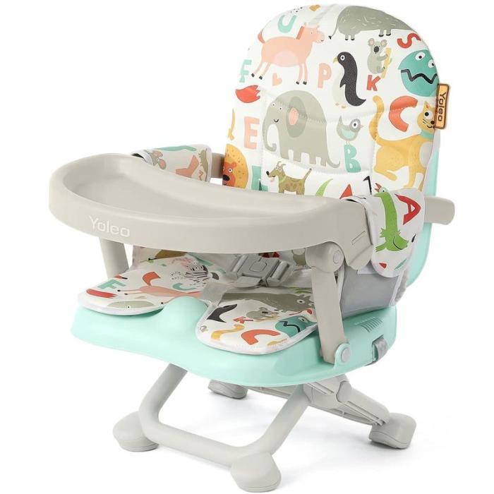 🔥Limited Time 50% OFF🔥Baby Booster Seat, Portable Toddler High Chair with Removable Tray & Seat Pad