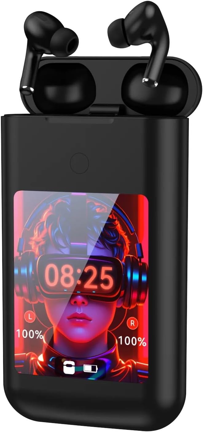 🔥Hot Sale🎧A98Box Touch Screen Control Open Earbuds,Multifunctional Wireless Game Console with Earphone