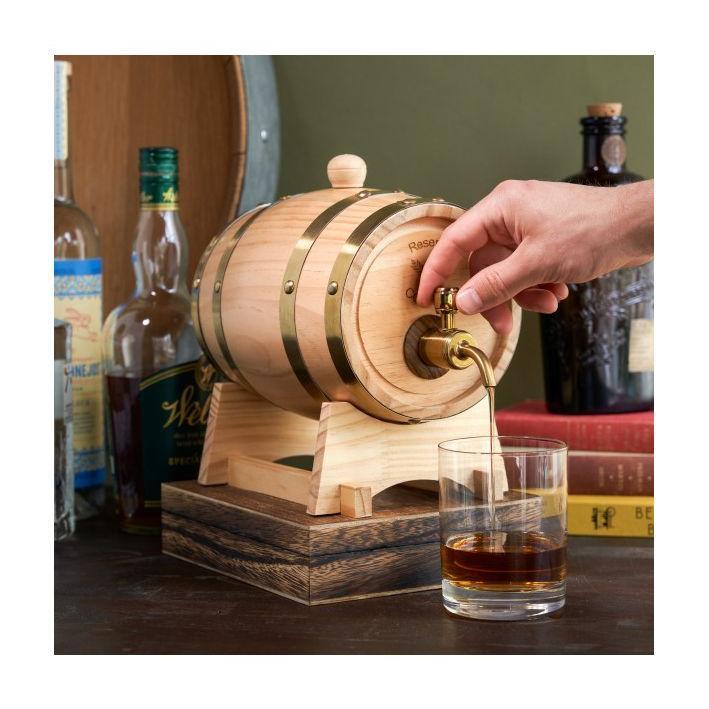 Foster & Rye Whiskey Barrel Drink Dispenser