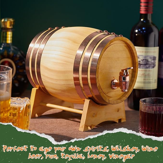 Foster & Rye Whiskey Barrel Drink Dispenser