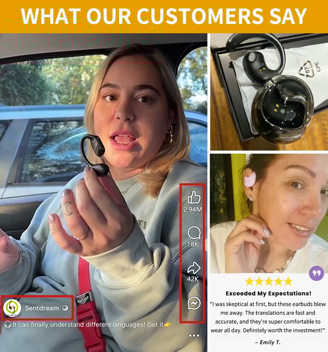 🏆#1 Best Seller 🔥AI Translation Wireless OWS Bluetooth5.4 Earphones (Fit iOS & Android)