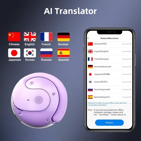 🏆#1 Best Seller 🔥AI Translation Wireless OWS Bluetooth5.4 Earphones (Fit iOS & Android)