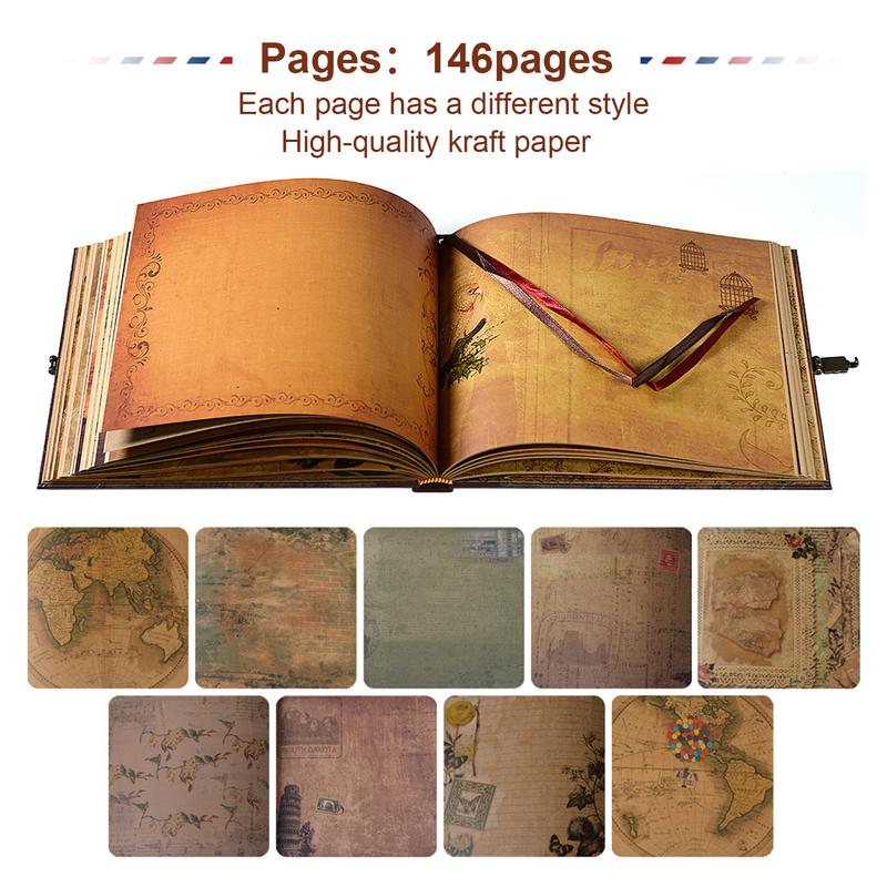 ❤️📚 Our Adventure Book Scrapbook 📸💕 - Retro Style Embossed Letter Cover, Perfect for Travel & Memories 💭"