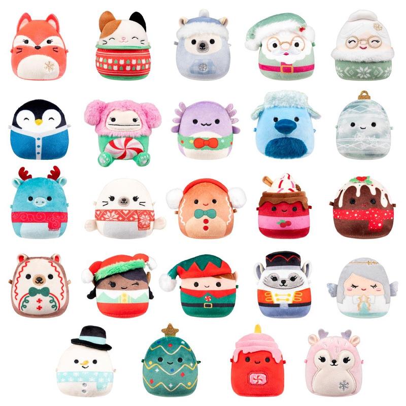 🎅 Early Christmas Sale🎅2026 Squishmallows 24-Day Micromallows Holiday Plush Advent Calendar