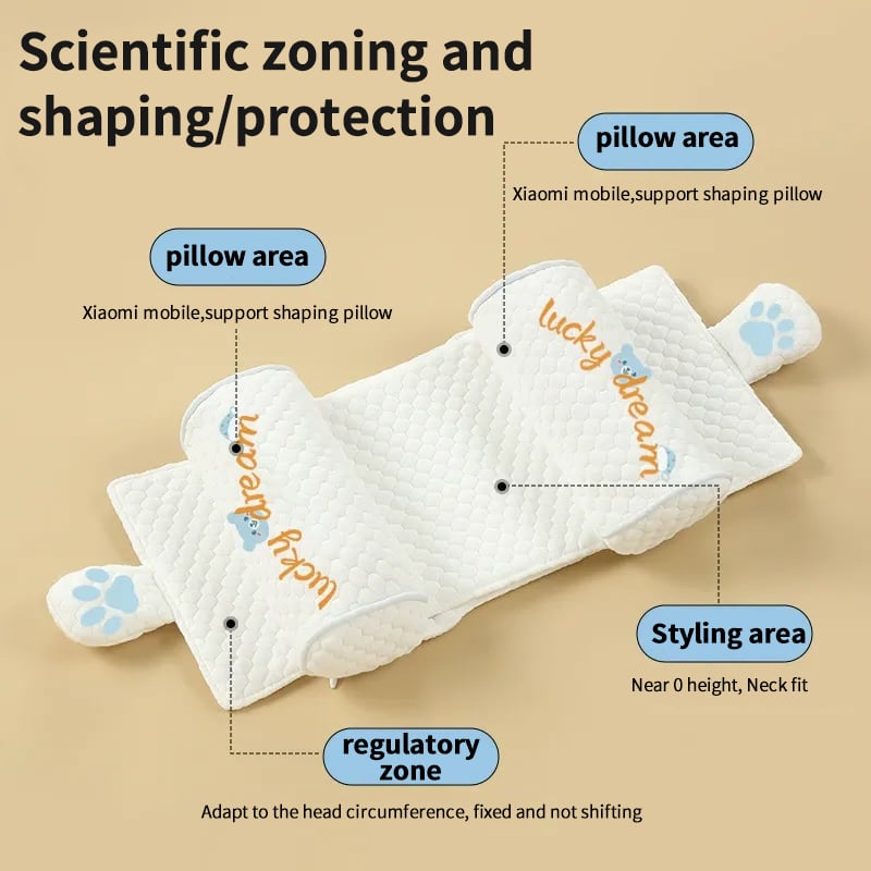 👼Premium Baby Support Pillow - Organic Cotton Infant Head Shaping Cushion
