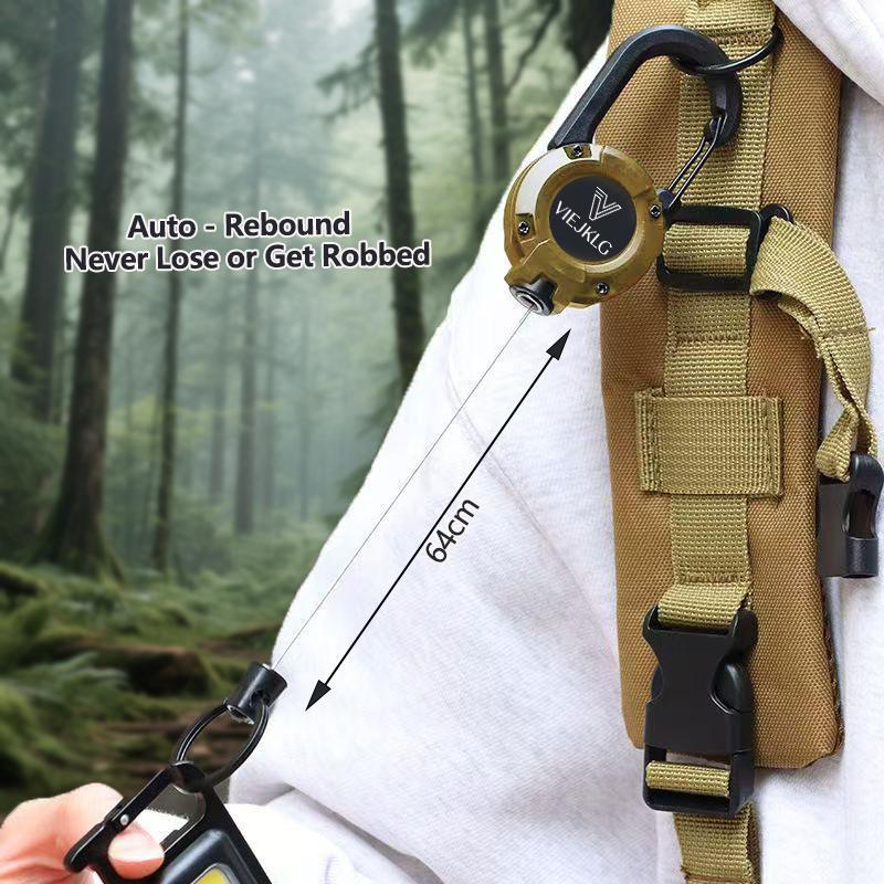 3 In 1 new multifunctional Retractable Pull Reel CarabinerKeychain