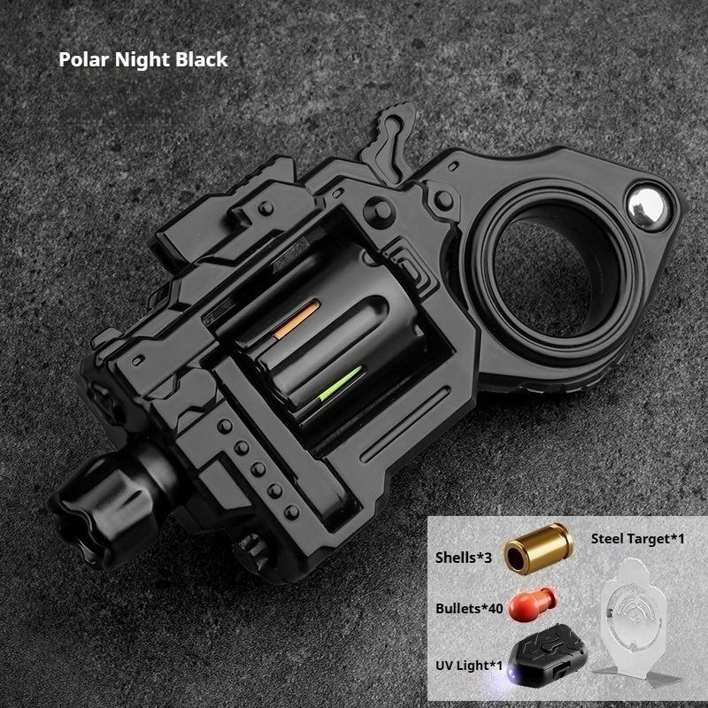 Mini Stress Relief Toy Metal Blaster Emittable Soft Bullet Gun Toy Fingertip Toys