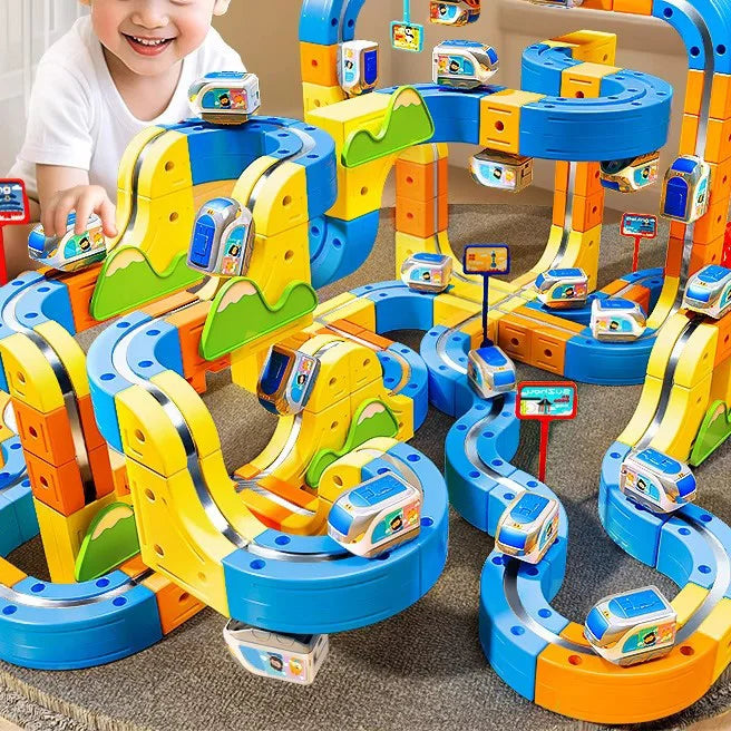 🎁2025 New Magnetic Track Electric Train Assembly Children's Educational Toys🚙