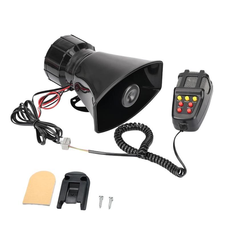 Car Horn 7 Tone Sound Mic PA Speaker Car System Emergency with Microphone Amplifier