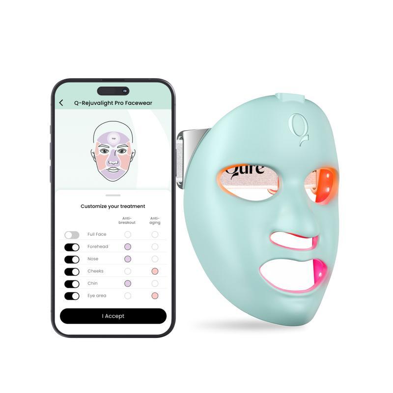 SheShine LED Light Therapy Mask for Face - FDA Cleared for Wrinkles & Acne Treatment