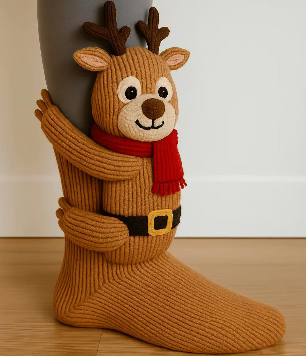 🎅Christmas Sale 49% OFF 🦥3D Animal Hand-knitted Warm Socks🧦