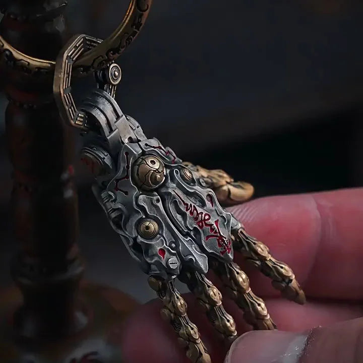 🏆Flash Sale⚡Robotic Hand Pendant Movable Keychain Pendant Damping Structure