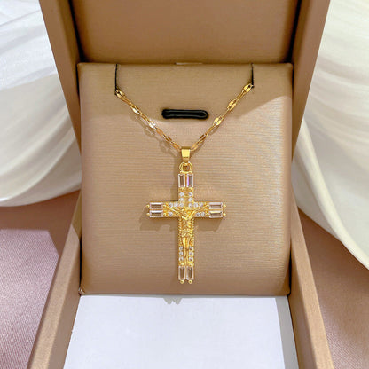 💖Mother's Day sales 49% OFF💖Holylegend 14k Gold-Rope Chain with Jesus Christ Crucifix