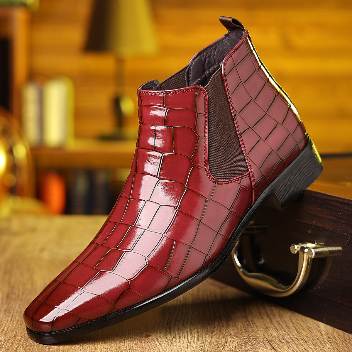 🔥Father's Day Pre-sale - 50% OFF🔥Men's Pointed Chelsea Boots, Men's Crocodile Boots