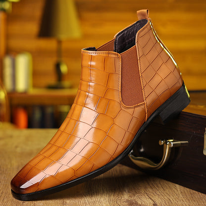 🔥Father's Day Pre-sale - 50% OFF🔥Men's Pointed Chelsea Boots, Men's Crocodile Boots