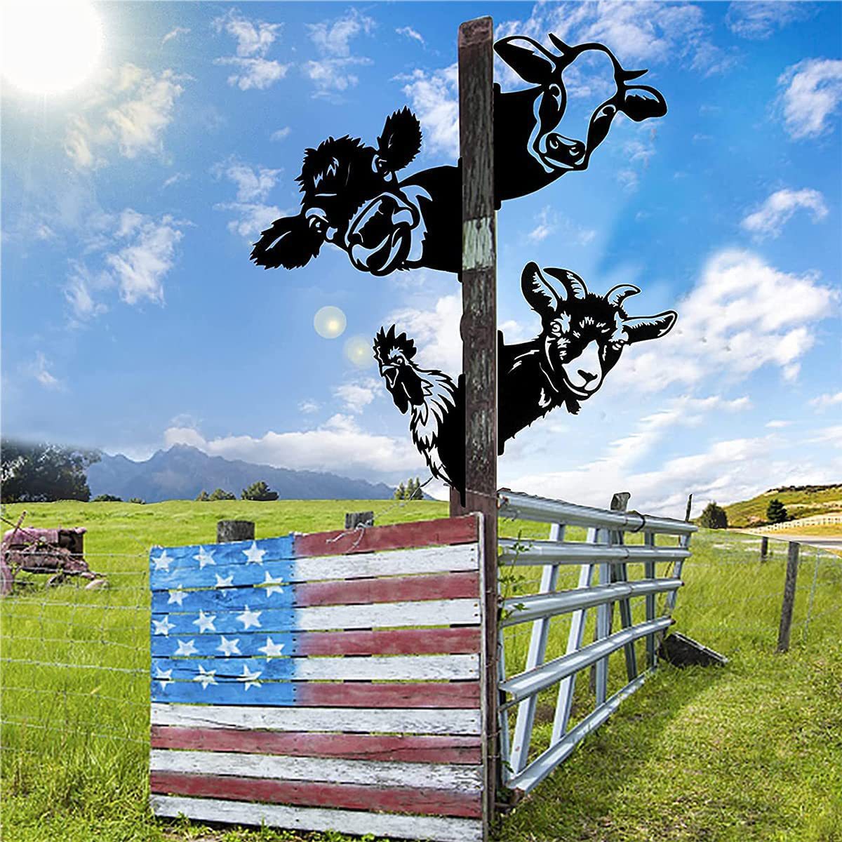 🔥Clearance Sale🔥Funny Farm Peeping Animal Metal Art(Buy 4 Free Shipping)