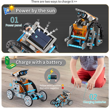 🔥Limited Time 50% OFF⚡Sillbird STEM 12-in-1 Education Solar Robot Toys for Kids(190 Pieces DIY Building)