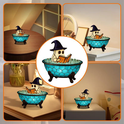 🔥Halloween Pre-sale🎃-3D Physical Ghost Bubble Bath Lamp, Ghost-Themed Bathtub Accent Lamp for Halloween Party or Gift