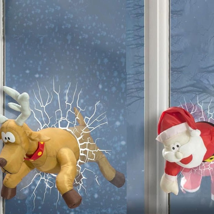 🎅Christmas Hot Sale🦌Crashing Reindeer & Santa Animated Christmas