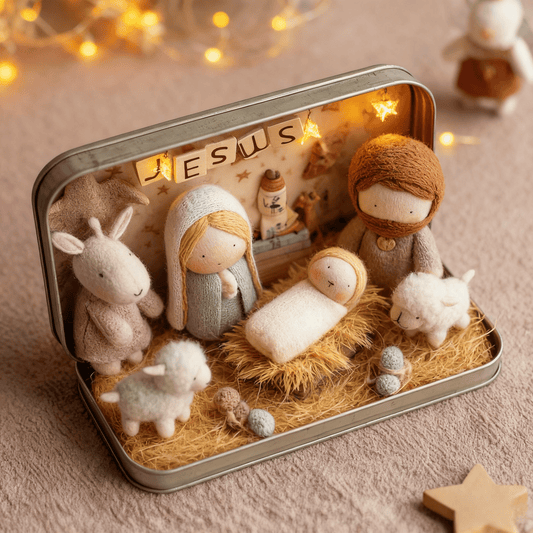 ✝️Handmade Miniature Nativity Doll Scene