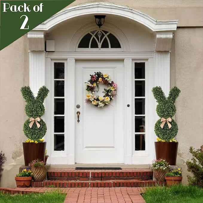 🎁Christmas Hot Sale 49% OFF🌳🐇36“ Artisan-Crafted Bunny Topiary Trees💥