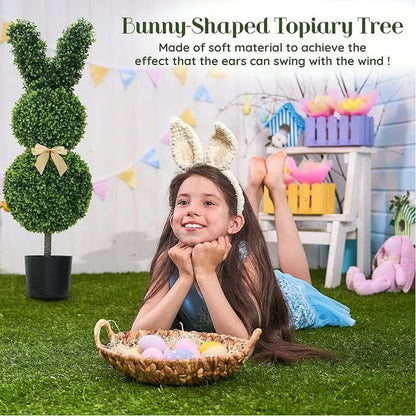 🎁Christmas Hot Sale 49% OFF🌳🐇36“ Artisan-Crafted Bunny Topiary Trees💥