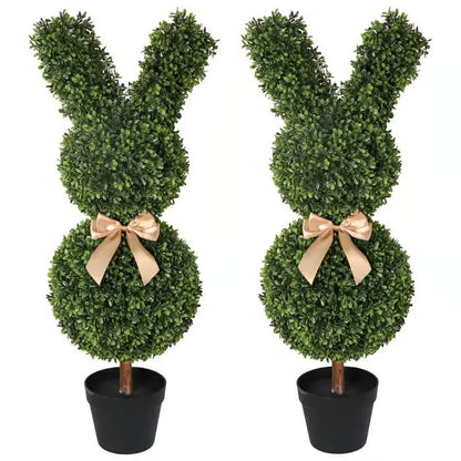 🎁Christmas Hot Sale 49% OFF🌳🐇36“ Artisan-Crafted Bunny Topiary Trees💥