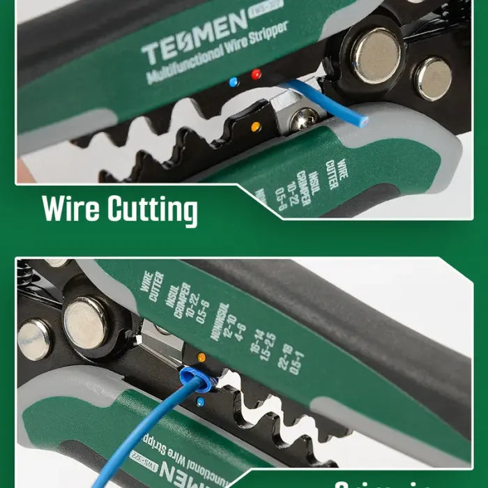4-in-1 Automatic Wire Stripper Self Adjusting Cable Stripping tool，With Non-Contact Voltage Detection