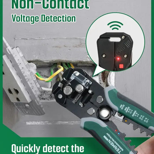 4-in-1 Automatic Wire Stripper Self Adjusting Cable Stripping tool，With Non-Contact Voltage Detection