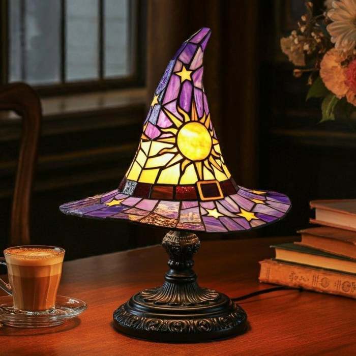 🔥Hot sale🔥Witch hat lamp decoration ornaments led light ornaments creative🌟