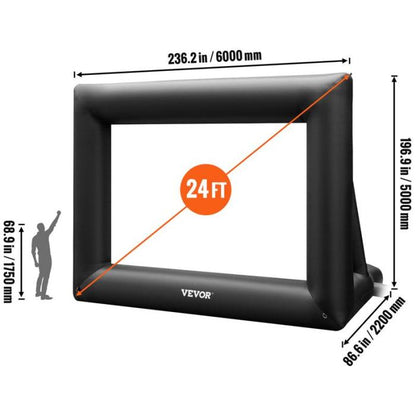 🔥Limited Time 50% OFF🔥Inflatable Movie Screen 24FT Inflatable Projector Screen for Outdoor Movie Supports Front/Rear Projection