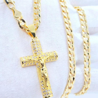 💖Mother's Day sales 49% OFF💖Holylegend 14k Gold-Rope Chain with Jesus Christ Crucifix
