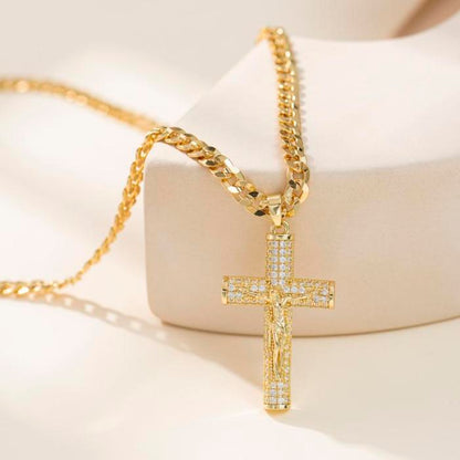 💖Mother's Day sales 49% OFF💖Holylegend 14k Gold-Rope Chain with Jesus Christ Crucifix